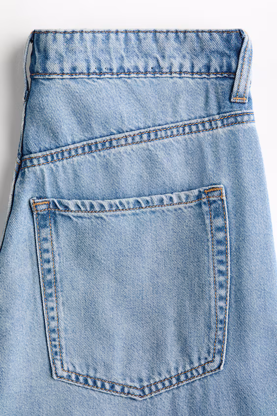 Джинсы wide high с высокой талией