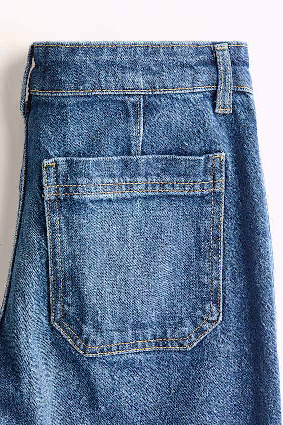 Джинсы wide high