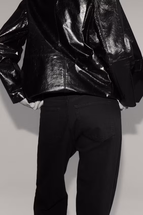 Джинсы wide high