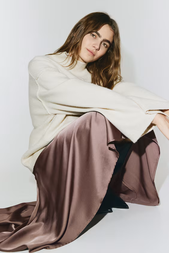 Юбка из ацетатного сатина