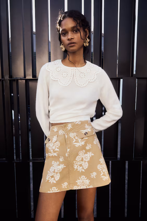 Мини-юбка из функционального материала