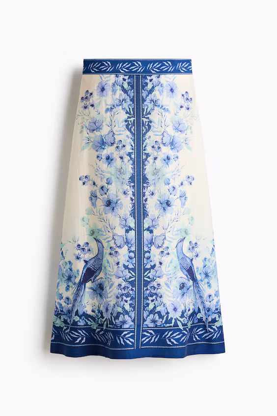 Длинная юбка из льняной смеси