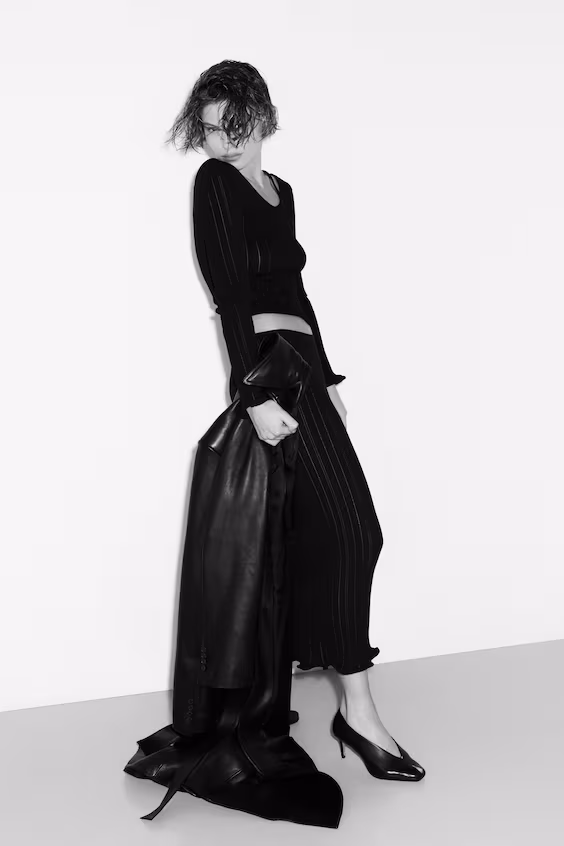 Юбка из рубчиковой ткани