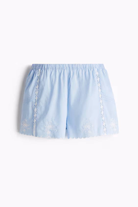 Шорты пижамы с вышивкой