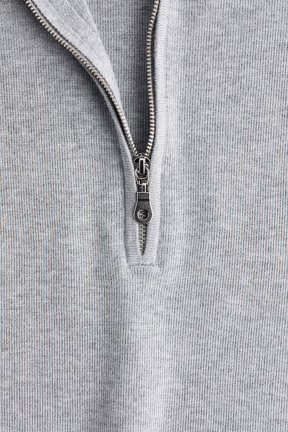 Оверсайз свитер с молнией