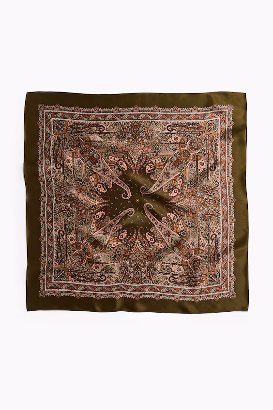 Шелковый шарф с принтом