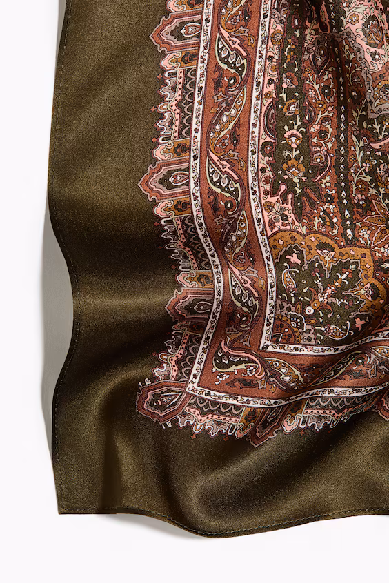 Шелковый шарф с принтом