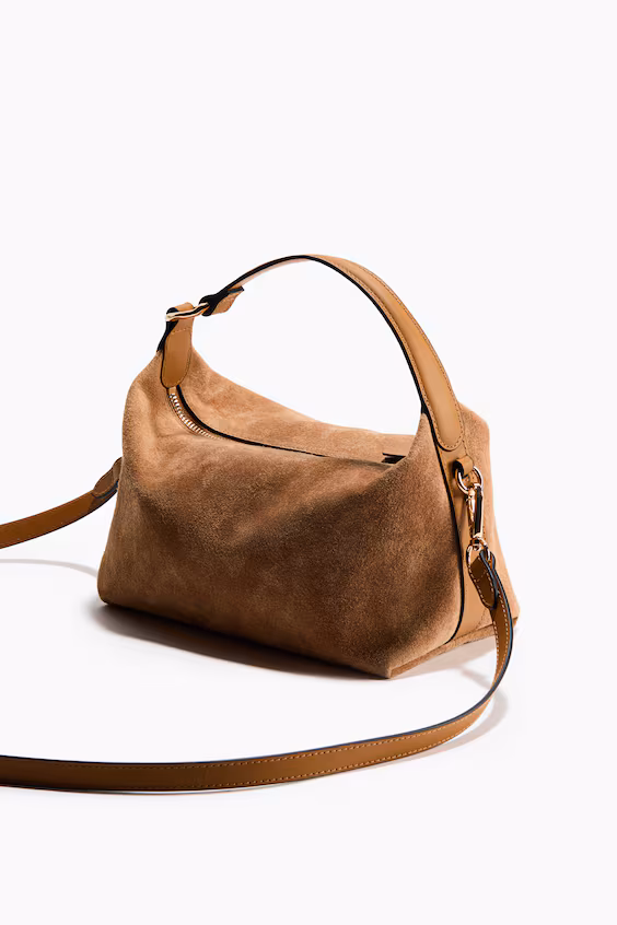 Сумка через плечо из замши