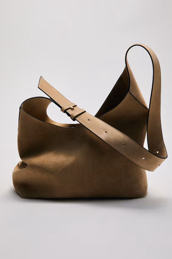 Сумка через плечо из замши