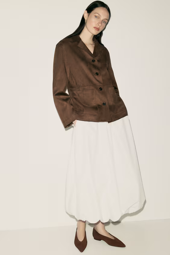 Балетки из кожи