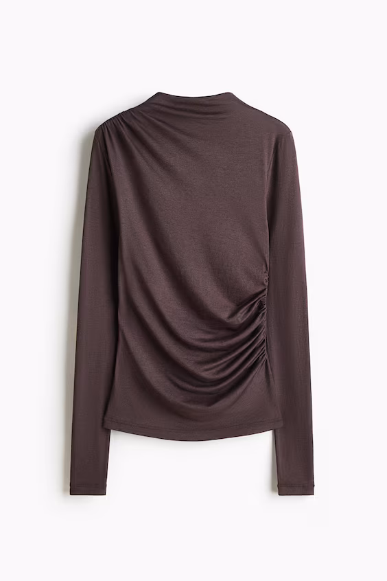 Драпированный свитер из шелковой смеси
