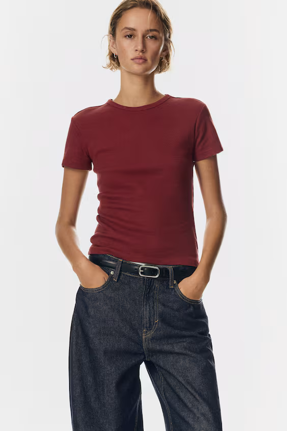 Футболка в рубчик