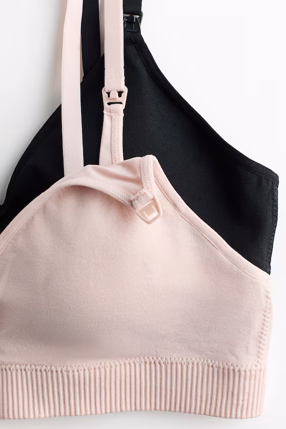 2-пак бюстгальтеров для кормления mama с кружевом