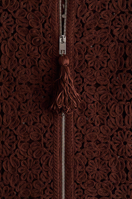 Кардиган из трикотажа в стиле крючком