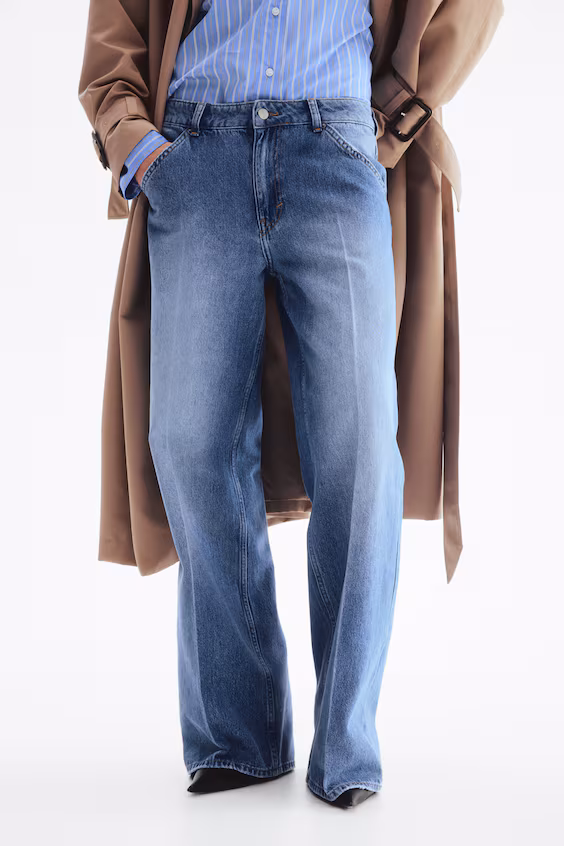 Джинсы с защипами