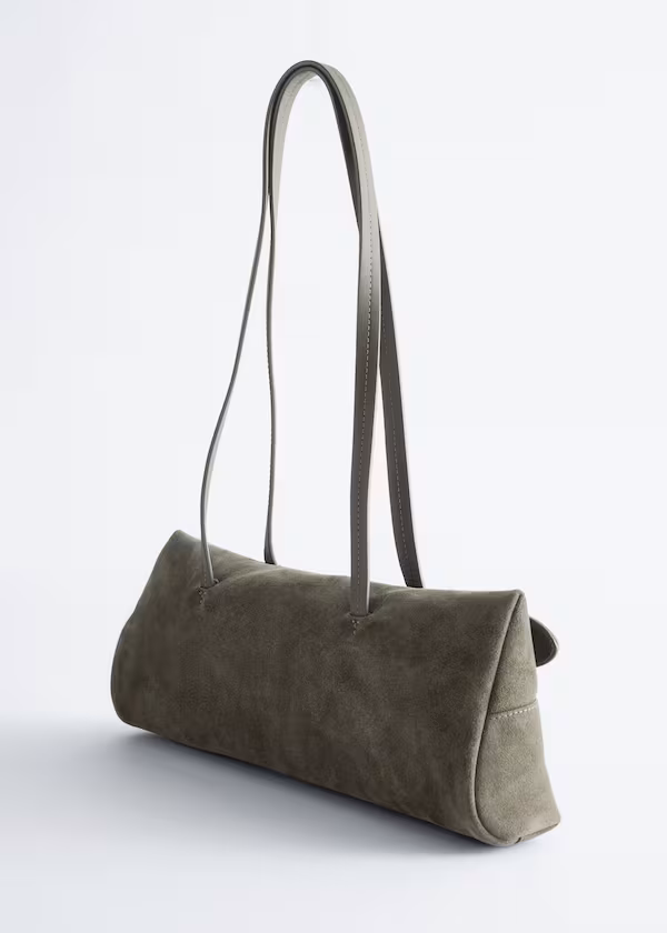 Тонкий плечевой кошелек из кожи