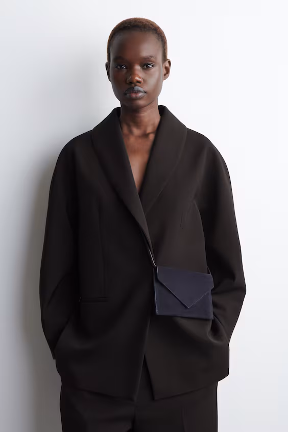 Кожаный клатч-конверт