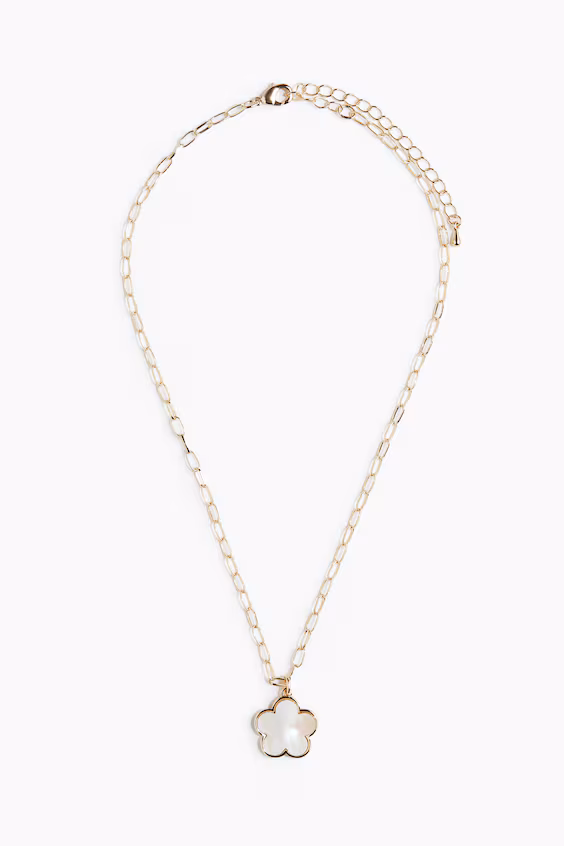 Колье с подвеской в форме цветка