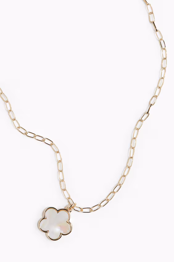 Колье с подвеской в форме цветка