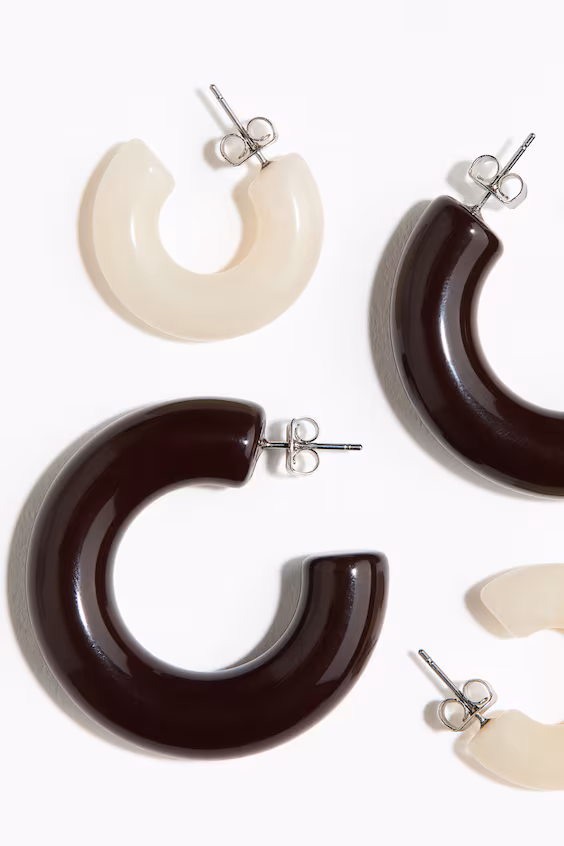 Набор из 2 круглых сережек