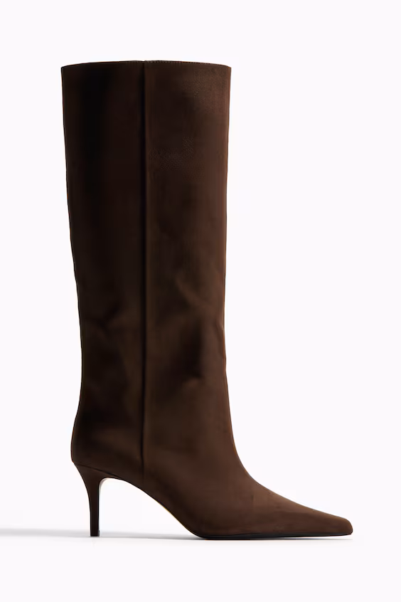 Сапоги до колена с меховой отделкой