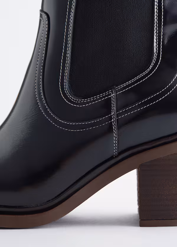 Ботильоны chelsea из кожи с каблуком