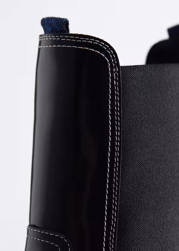 Ботильоны chelsea из кожи с каблуком