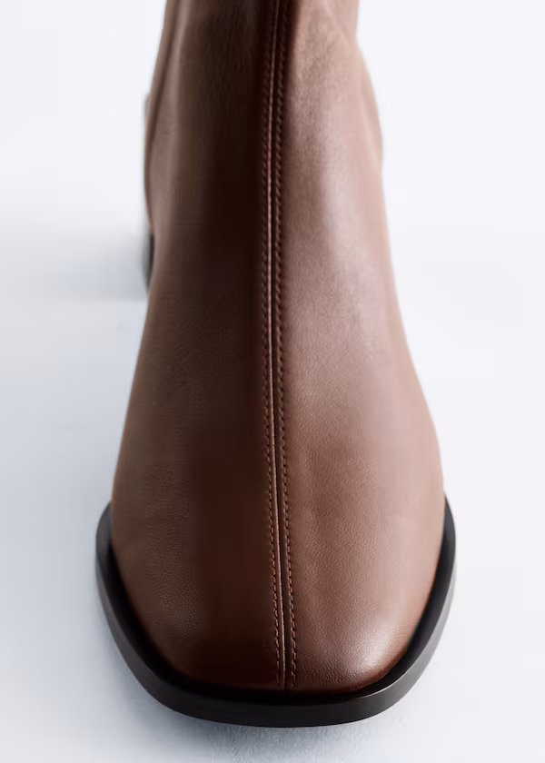 Сапоги-чулки из натуральной кожи