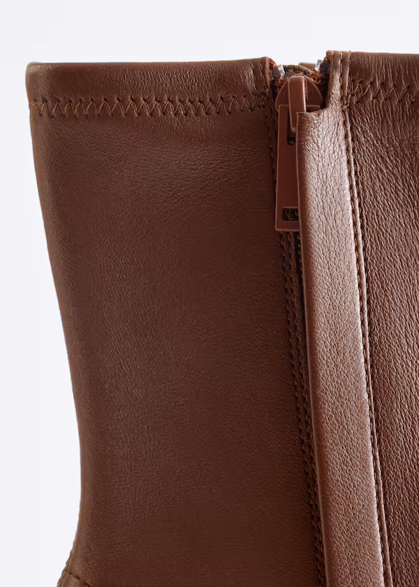 Сапоги-чулки из натуральной кожи