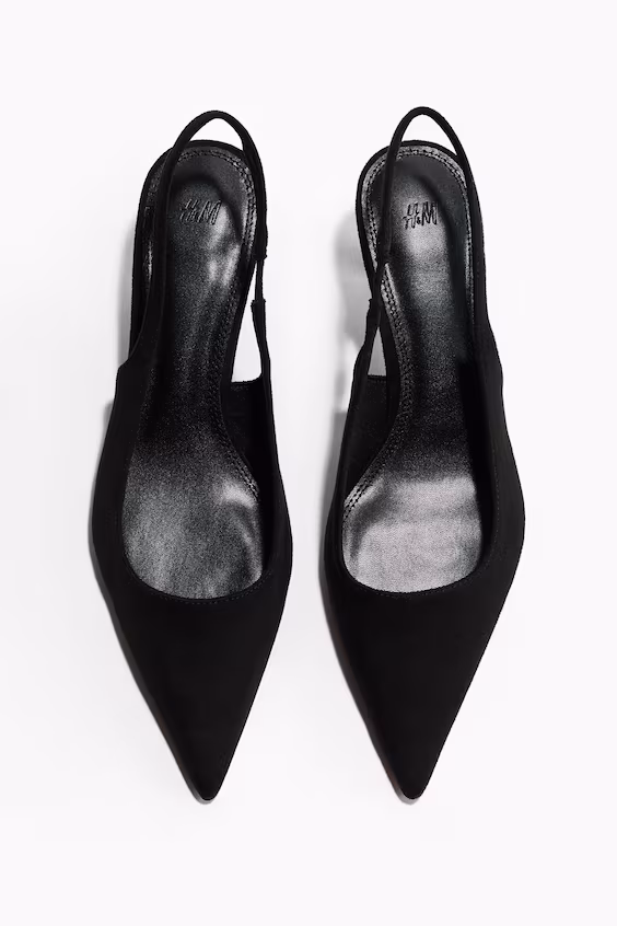 Классические босоножки с открытым каблуком