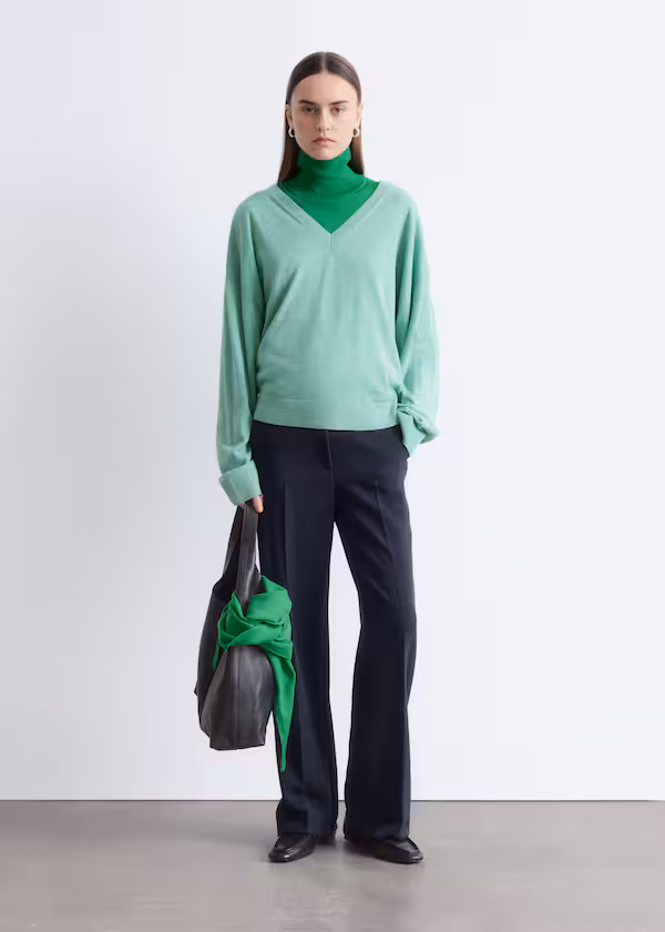 Туфли из кожи с квадратным носком