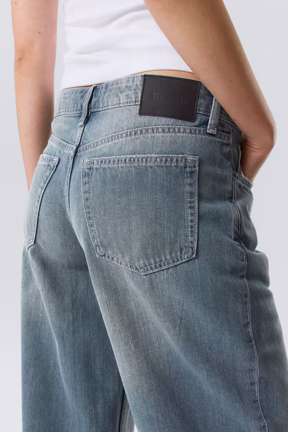 Широкие джинсы с низкой талией ample