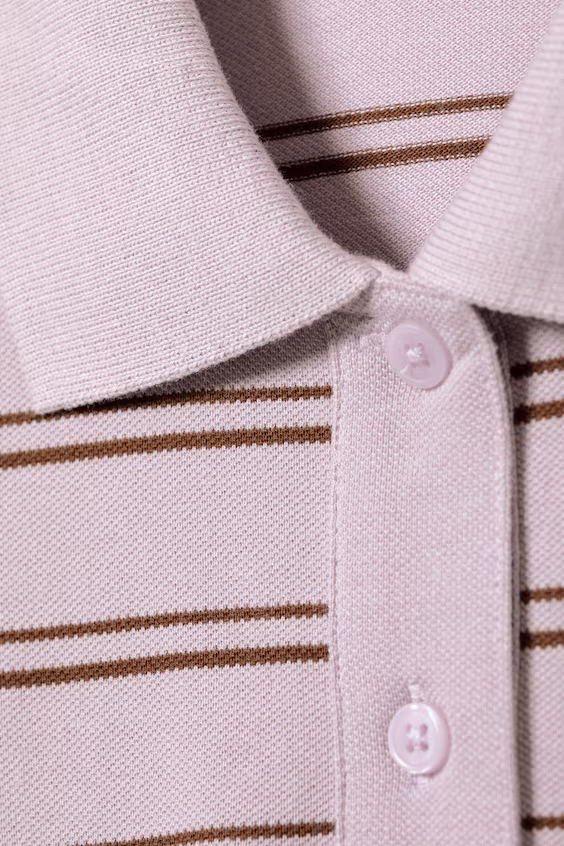 Поло из хлопка с длинным рукавом