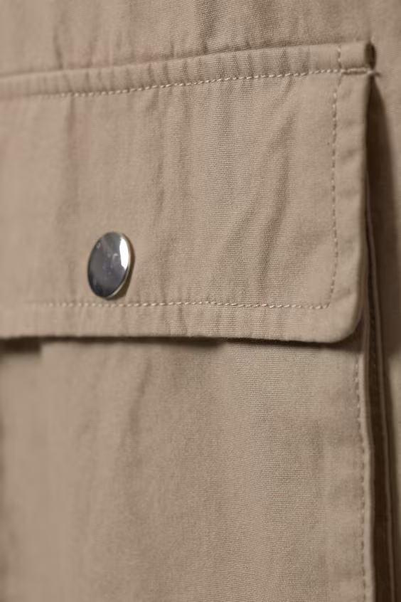 Мини-платье из хлопкового холста утилитарного стиля