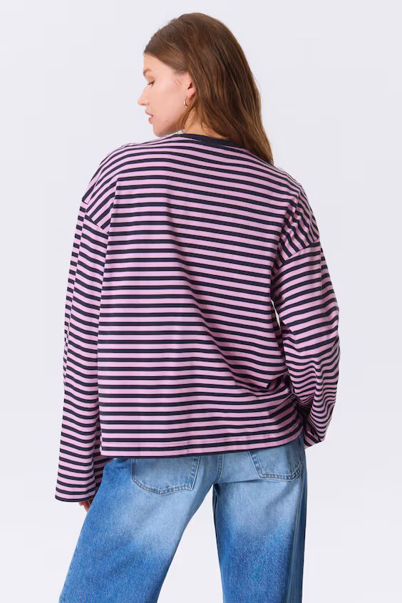 Футболка с длинным рукавом из хлопка