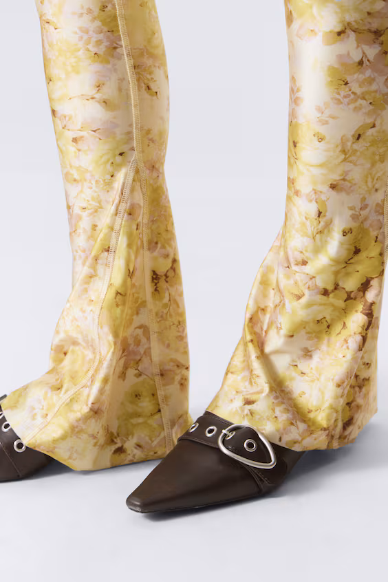 Брюки скинни с низкой посадкой из стрейча