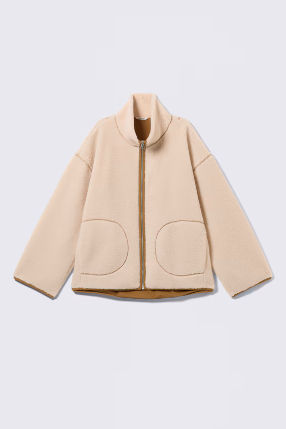 Теплый флисовый релаксированный пиджак