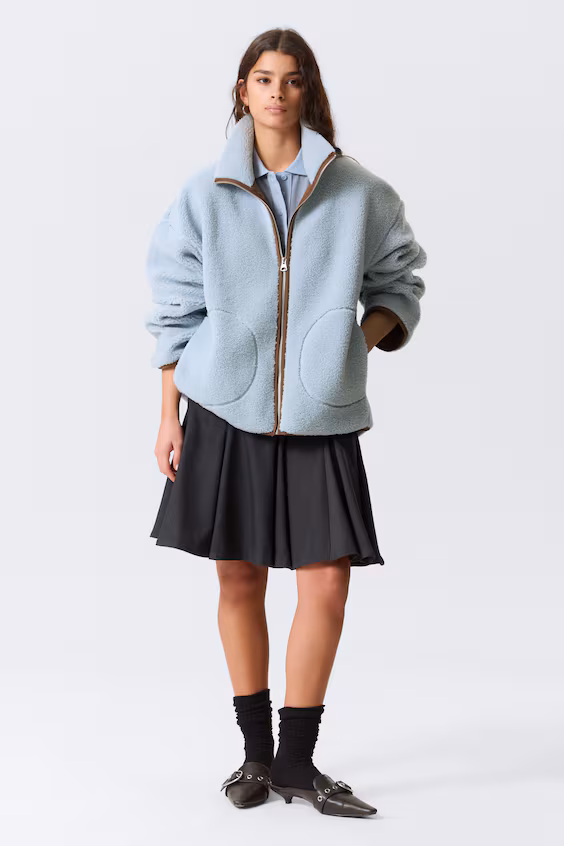 Полушерстяной флисовый релакс-пиджак