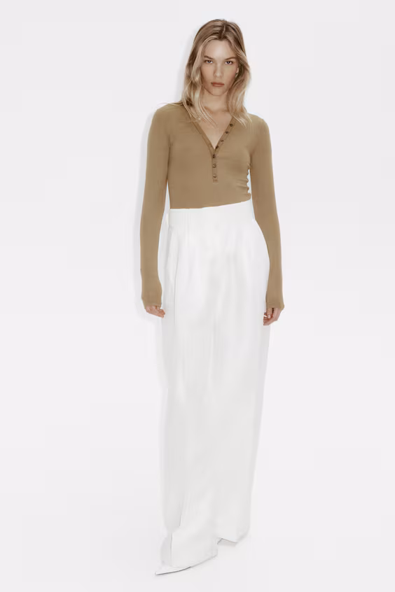 Боди из ребристого джерси