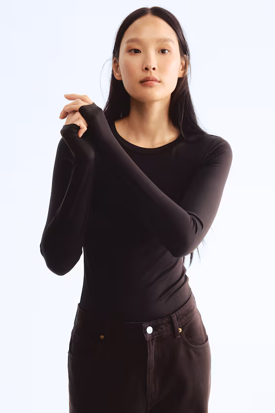 Тело с длинными рукавами из микрофибры