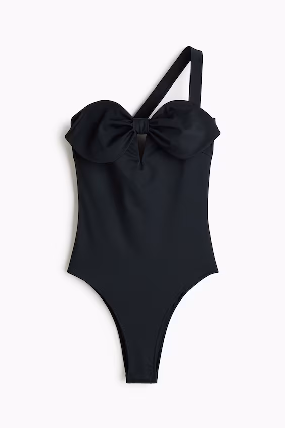 Купальник с бантом на одном плече