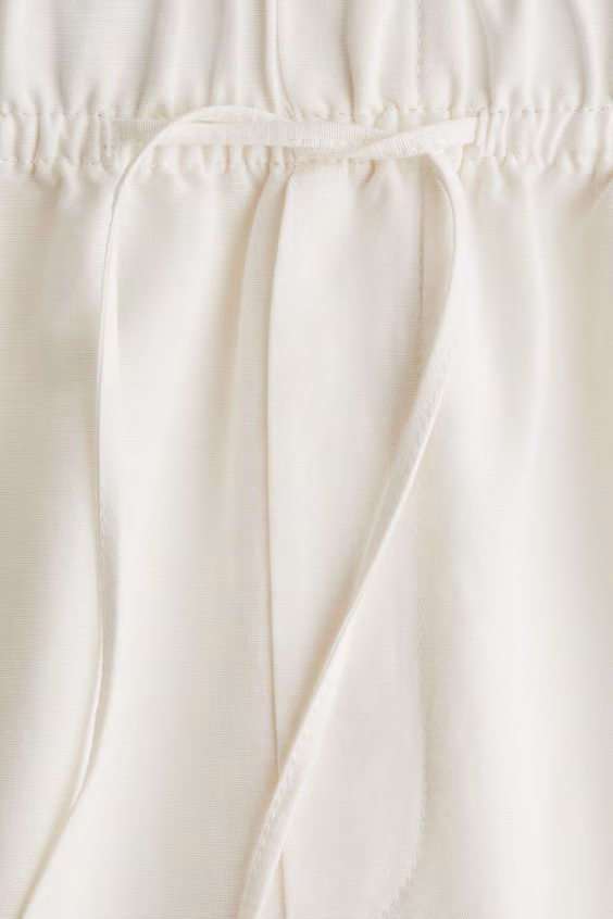 Брюки из льняной смеси с завязкой