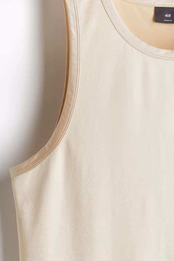 Топ без рукавов loose fit из атласа