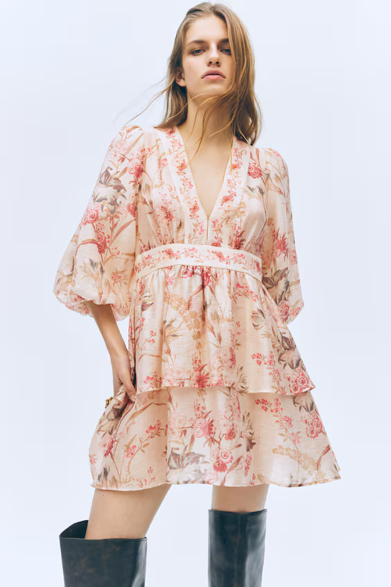 Платье из смеси льна