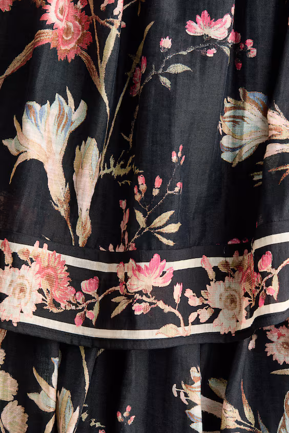 Платье из смеси льна с оборками