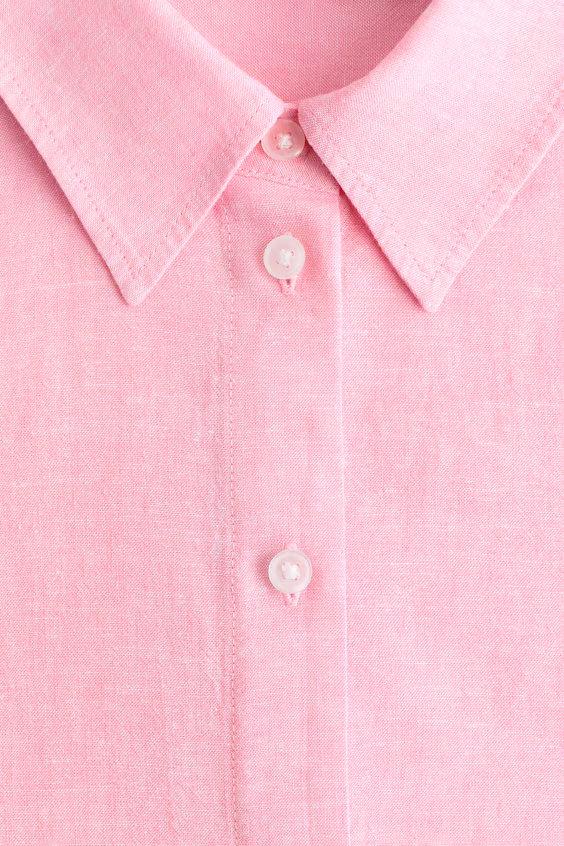 Рубашка оверсайз из смеси льна