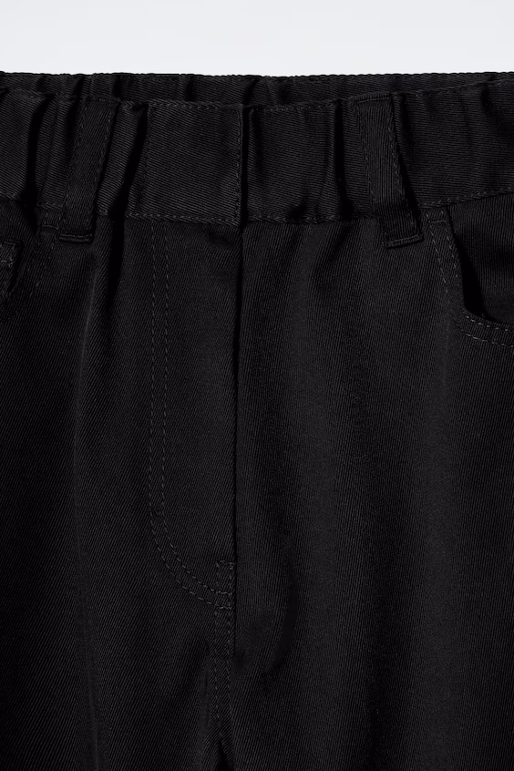 Брюки из хлопка с широкими штанинами