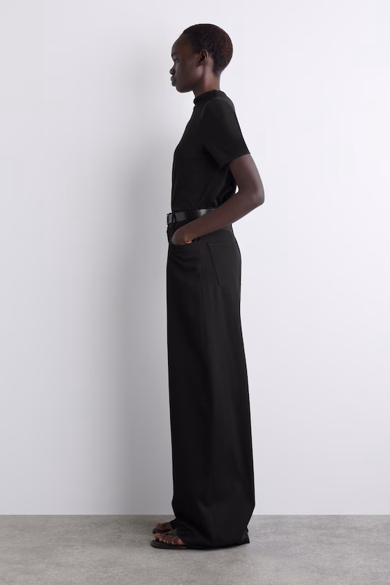 Брюки из хлопка с широкими штанинами