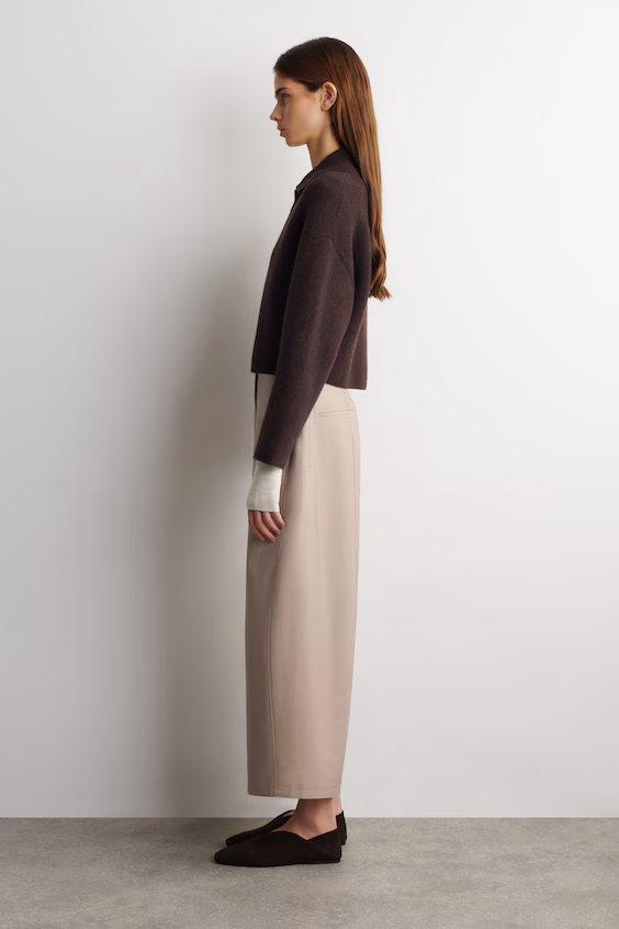 Хлопковые брюки с укороченным барабаном