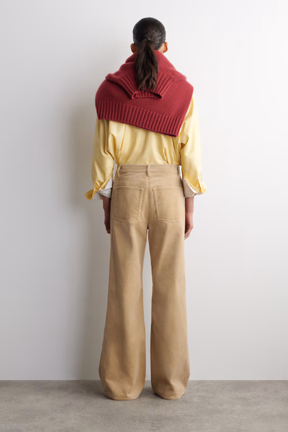 Брюки из вельвета прямого кроя